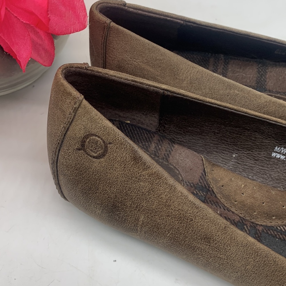 Born Light Brown Leather Ballet Flats Size 6 BFL5210C - Picture 4 of 9
